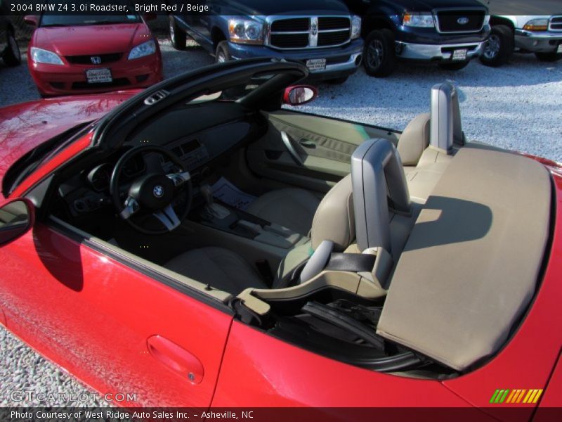 Bright Red / Beige 2004 BMW Z4 3.0i Roadster