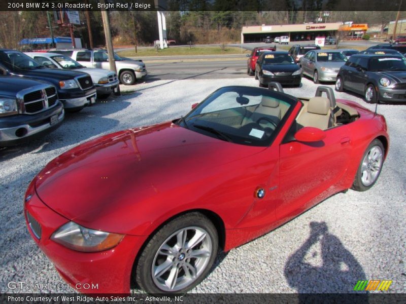Bright Red / Beige 2004 BMW Z4 3.0i Roadster