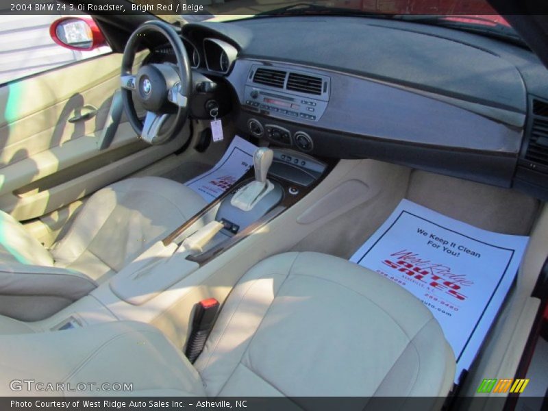 Bright Red / Beige 2004 BMW Z4 3.0i Roadster