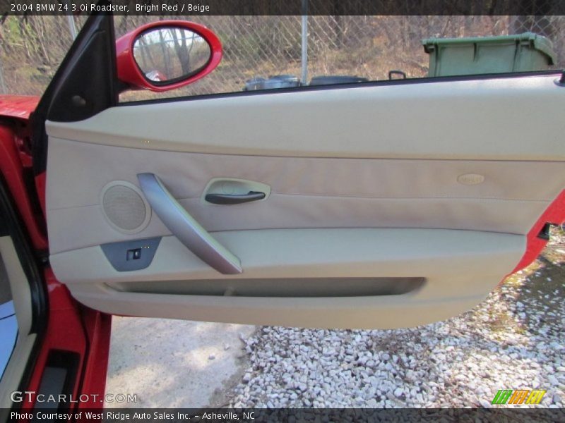 Bright Red / Beige 2004 BMW Z4 3.0i Roadster