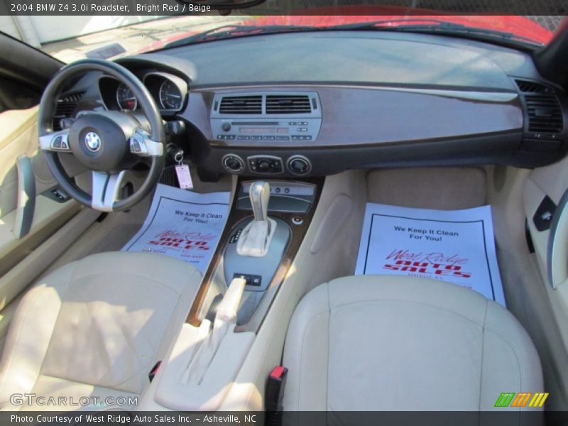 Bright Red / Beige 2004 BMW Z4 3.0i Roadster