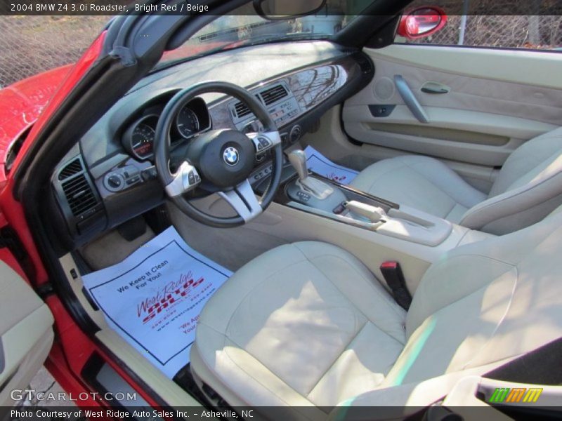 Bright Red / Beige 2004 BMW Z4 3.0i Roadster