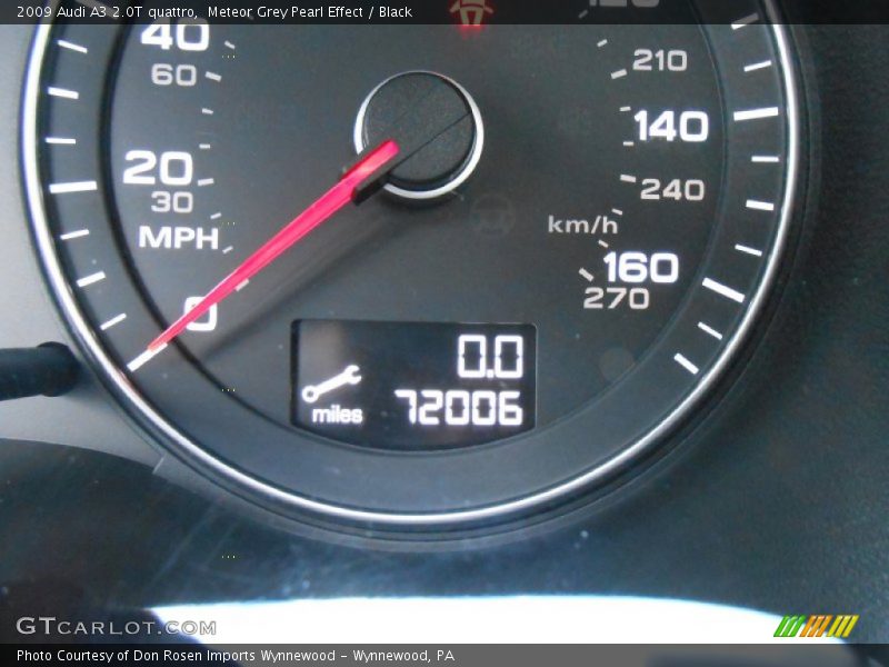 Meteor Grey Pearl Effect / Black 2009 Audi A3 2.0T quattro