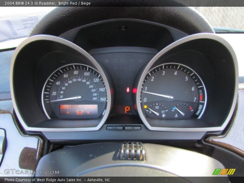 Bright Red / Beige 2004 BMW Z4 3.0i Roadster