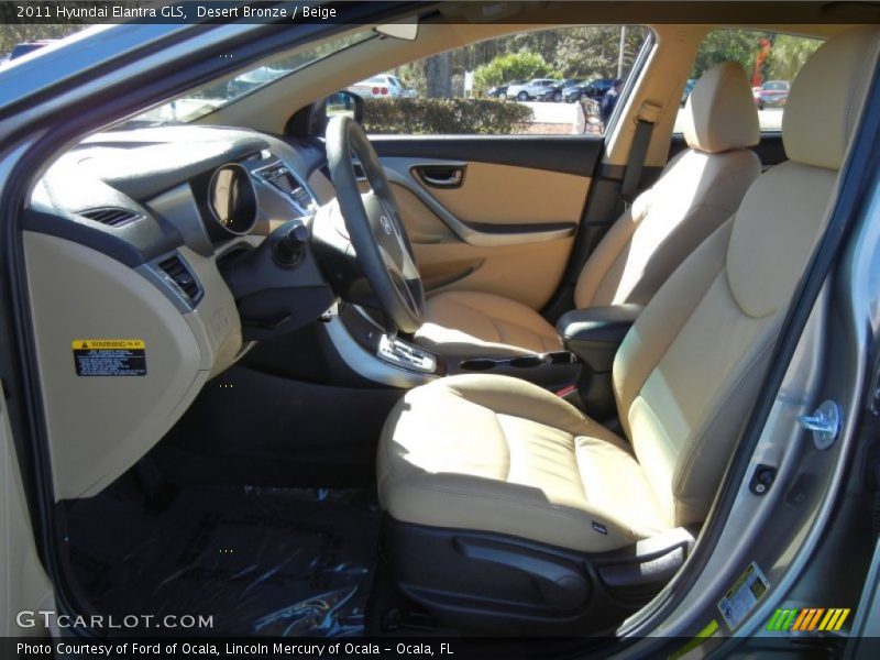 Desert Bronze / Beige 2011 Hyundai Elantra GLS