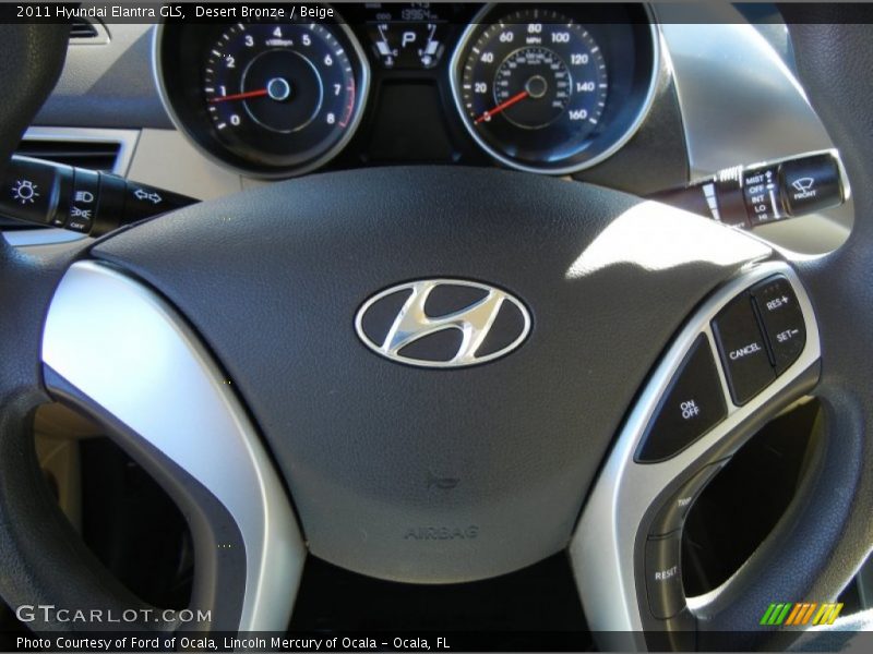 Desert Bronze / Beige 2011 Hyundai Elantra GLS