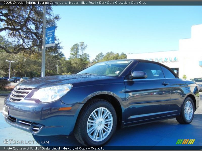Modern Blue Pearl / Dark Slate Gray/Light Slate Gray 2008 Chrysler Sebring Touring Convertible