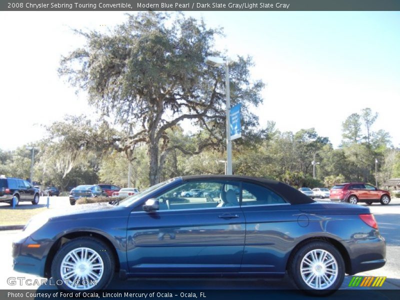 Modern Blue Pearl / Dark Slate Gray/Light Slate Gray 2008 Chrysler Sebring Touring Convertible