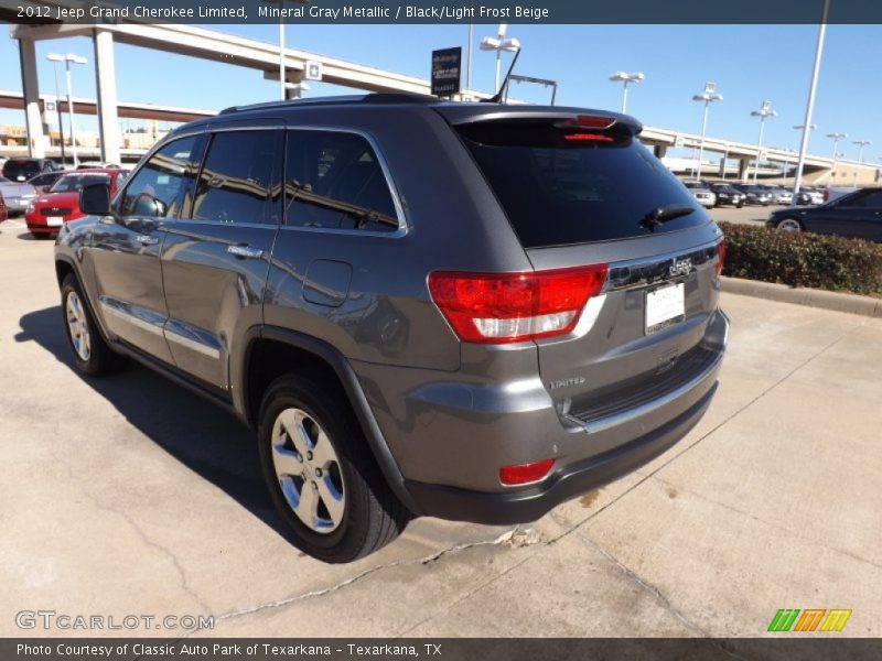 Mineral Gray Metallic / Black/Light Frost Beige 2012 Jeep Grand Cherokee Limited
