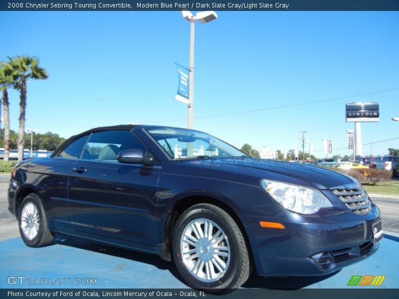 Modern Blue Pearl / Dark Slate Gray/Light Slate Gray 2008 Chrysler Sebring Touring Convertible