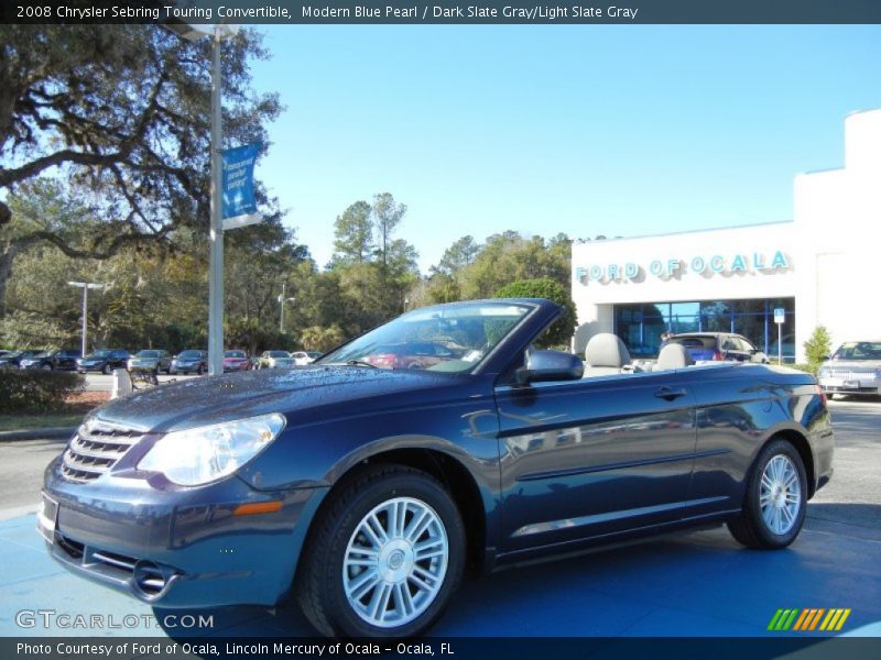 Modern Blue Pearl / Dark Slate Gray/Light Slate Gray 2008 Chrysler Sebring Touring Convertible