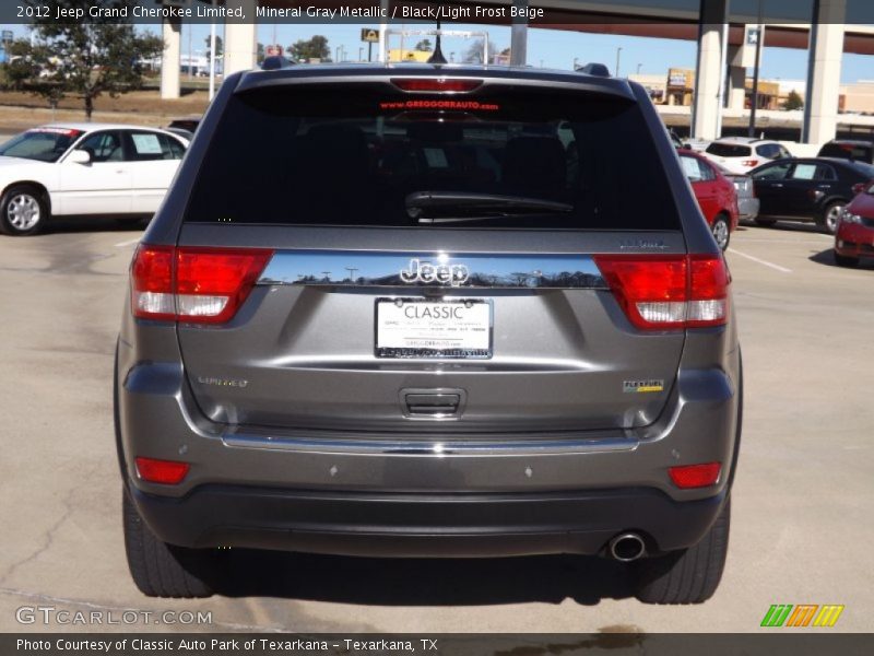 Mineral Gray Metallic / Black/Light Frost Beige 2012 Jeep Grand Cherokee Limited