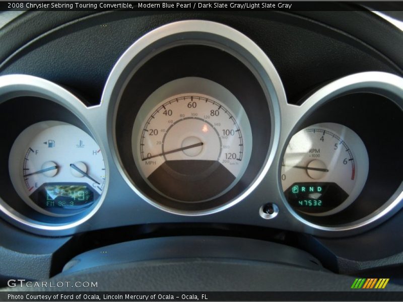Modern Blue Pearl / Dark Slate Gray/Light Slate Gray 2008 Chrysler Sebring Touring Convertible