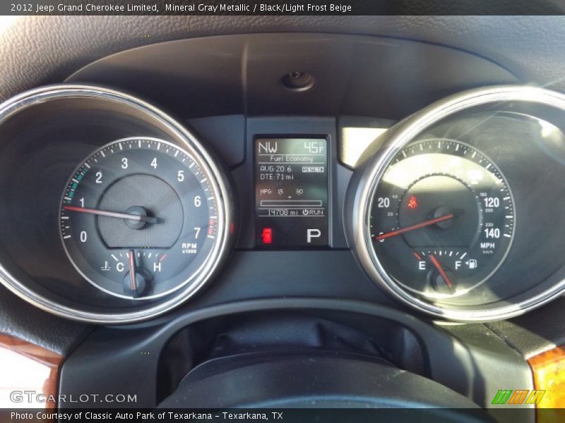  2012 Grand Cherokee Limited Limited Gauges