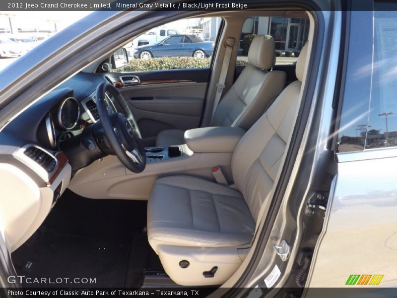Front Seat of 2012 Grand Cherokee Limited
