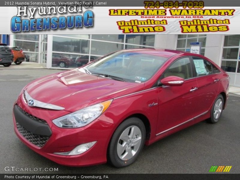 Venetian Red Pearl / Camel 2012 Hyundai Sonata Hybrid