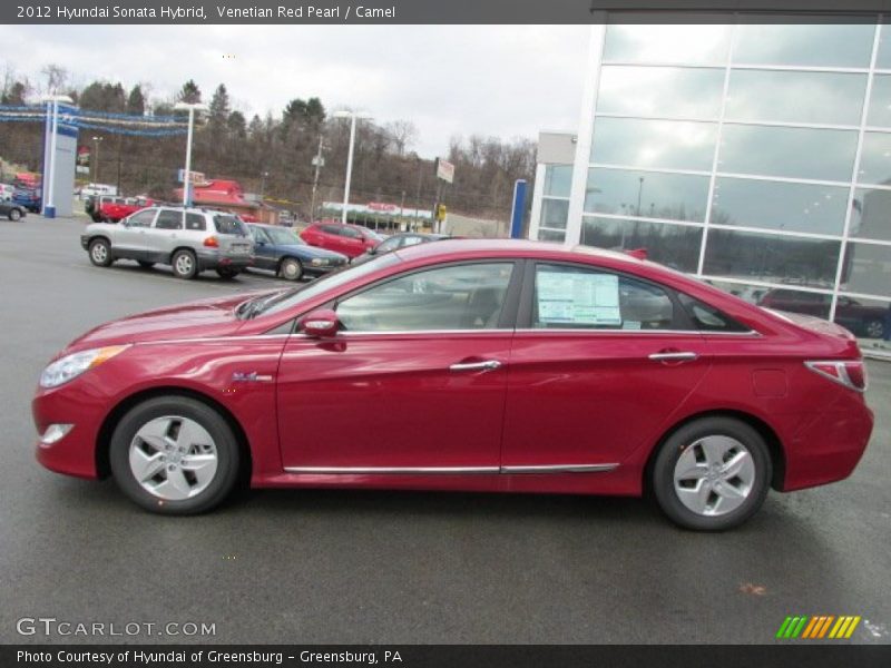 Venetian Red Pearl / Camel 2012 Hyundai Sonata Hybrid