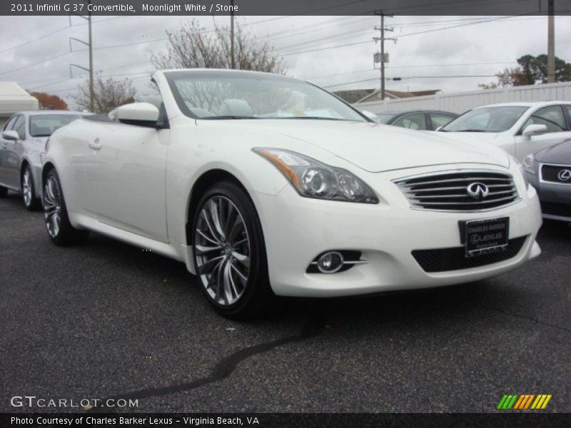 Moonlight White / Stone 2011 Infiniti G 37 Convertible