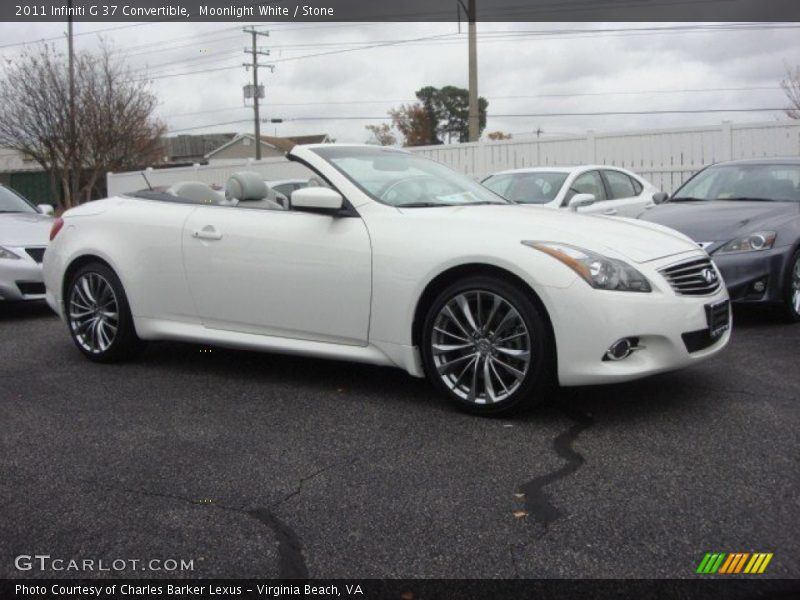 Moonlight White / Stone 2011 Infiniti G 37 Convertible