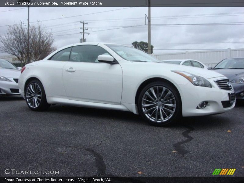 Moonlight White / Stone 2011 Infiniti G 37 Convertible