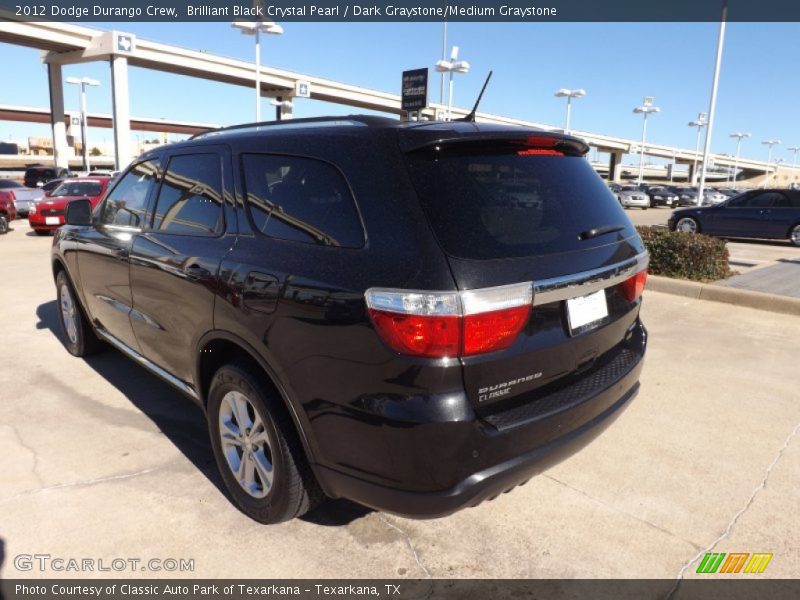 Brilliant Black Crystal Pearl / Dark Graystone/Medium Graystone 2012 Dodge Durango Crew