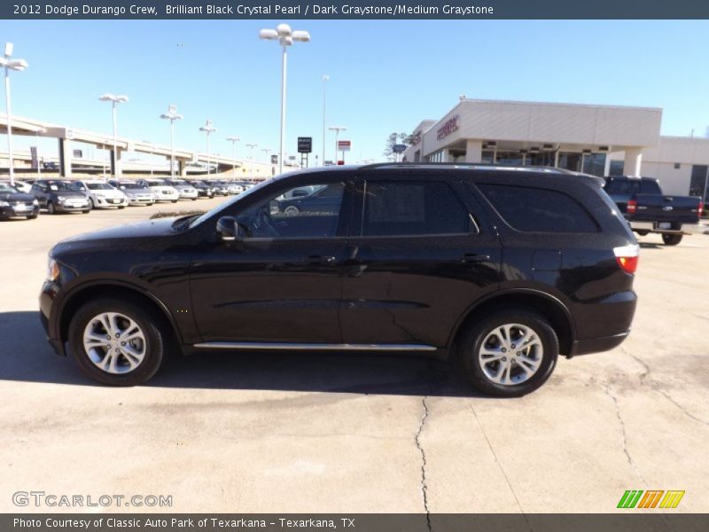 Brilliant Black Crystal Pearl / Dark Graystone/Medium Graystone 2012 Dodge Durango Crew