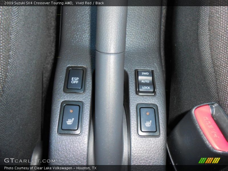 Vivid Red / Black 2009 Suzuki SX4 Crossover Touring AWD