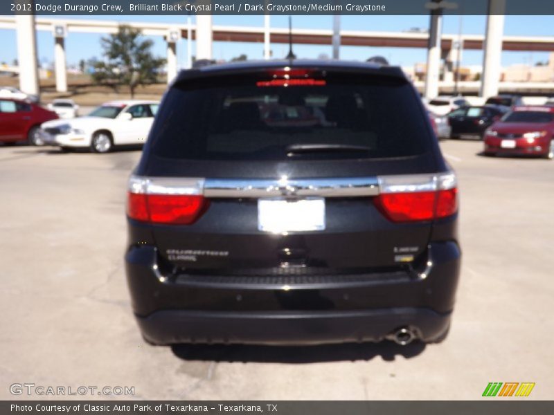 Brilliant Black Crystal Pearl / Dark Graystone/Medium Graystone 2012 Dodge Durango Crew