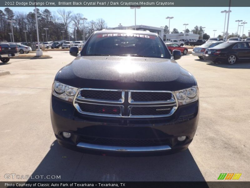 Brilliant Black Crystal Pearl / Dark Graystone/Medium Graystone 2012 Dodge Durango Crew
