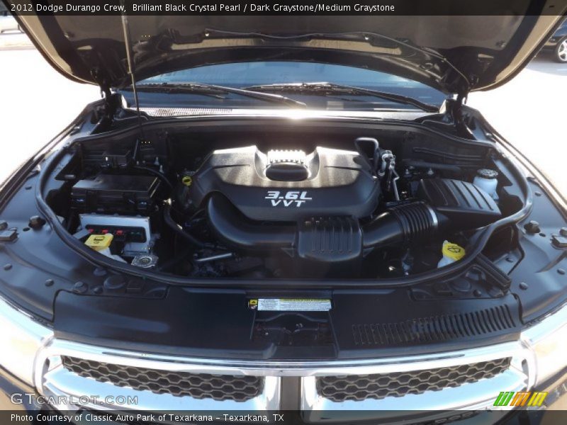 Brilliant Black Crystal Pearl / Dark Graystone/Medium Graystone 2012 Dodge Durango Crew