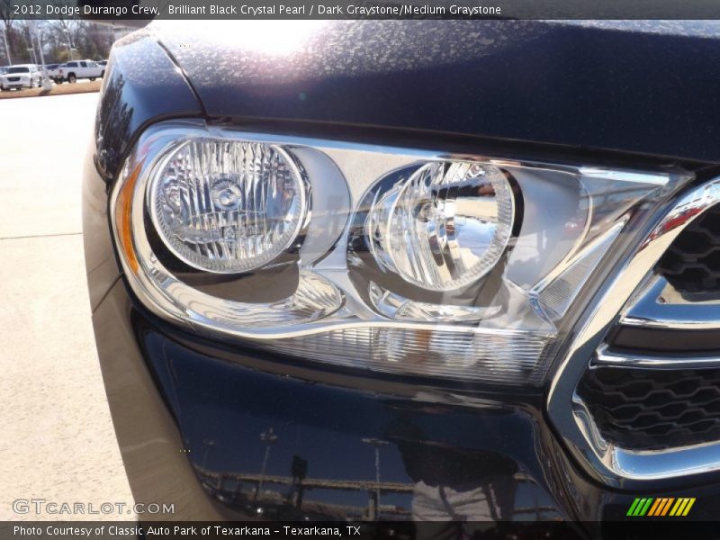 Brilliant Black Crystal Pearl / Dark Graystone/Medium Graystone 2012 Dodge Durango Crew