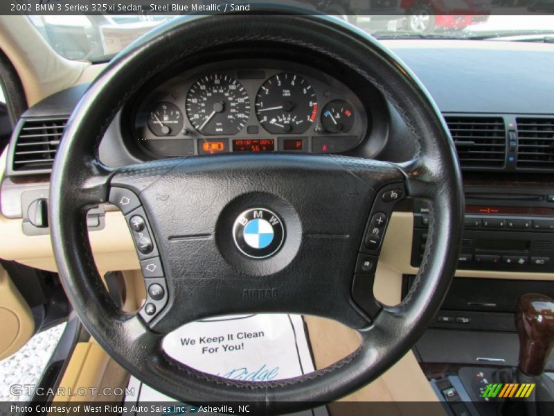 Steel Blue Metallic / Sand 2002 BMW 3 Series 325xi Sedan