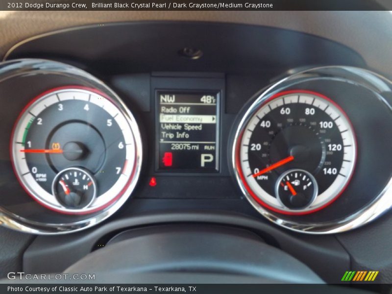 Brilliant Black Crystal Pearl / Dark Graystone/Medium Graystone 2012 Dodge Durango Crew