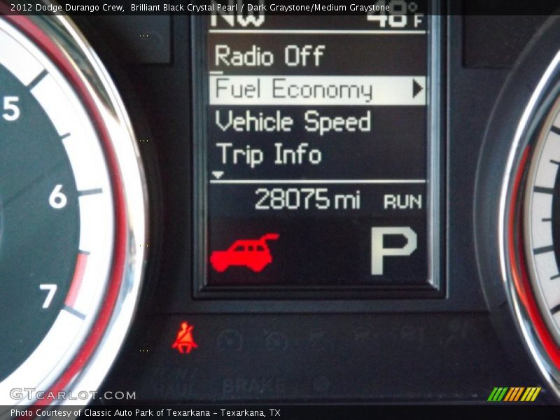 Brilliant Black Crystal Pearl / Dark Graystone/Medium Graystone 2012 Dodge Durango Crew