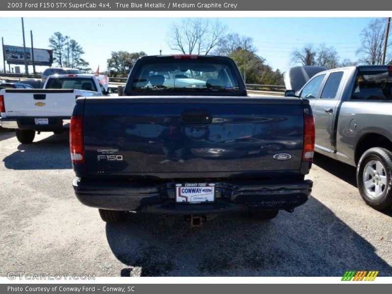 True Blue Metallic / Medium Graphite Grey 2003 Ford F150 STX SuperCab 4x4