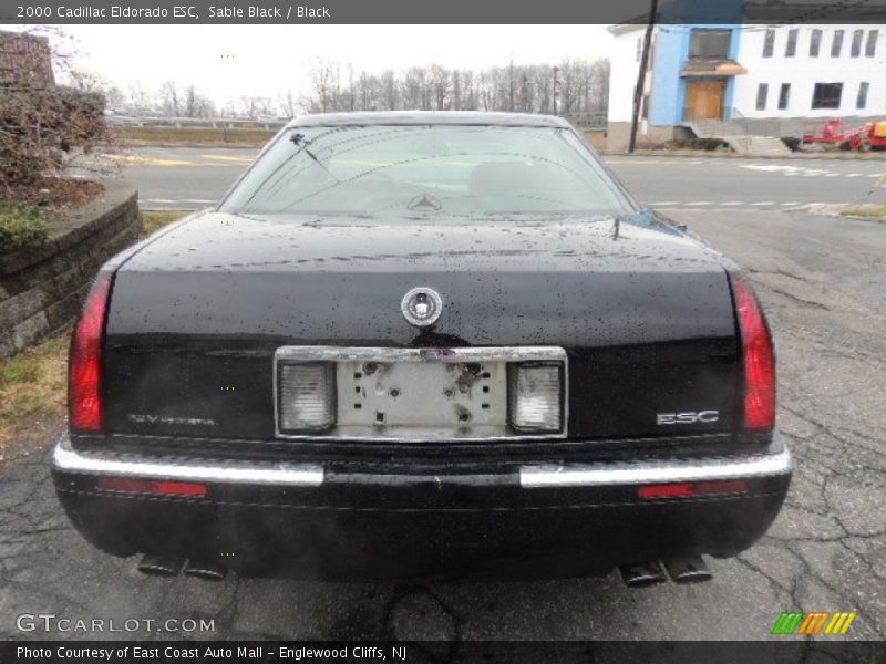 Sable Black / Black 2000 Cadillac Eldorado ESC
