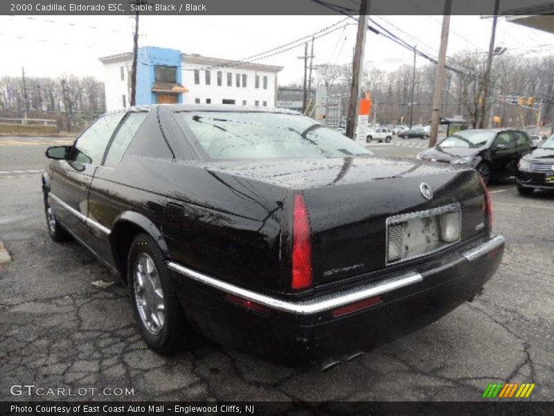 Sable Black / Black 2000 Cadillac Eldorado ESC