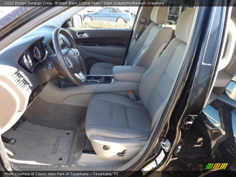 Brilliant Black Crystal Pearl / Dark Graystone/Medium Graystone 2012 Dodge Durango Crew