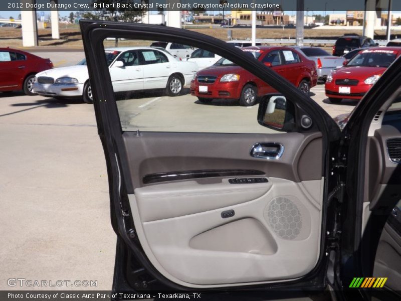 Brilliant Black Crystal Pearl / Dark Graystone/Medium Graystone 2012 Dodge Durango Crew