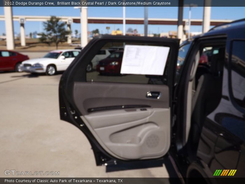 Brilliant Black Crystal Pearl / Dark Graystone/Medium Graystone 2012 Dodge Durango Crew