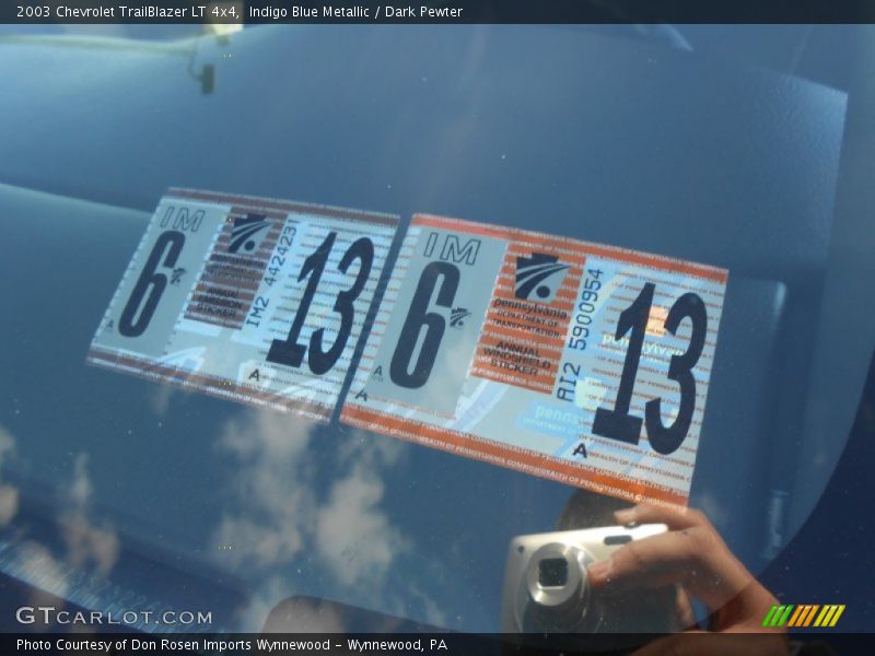 Indigo Blue Metallic / Dark Pewter 2003 Chevrolet TrailBlazer LT 4x4