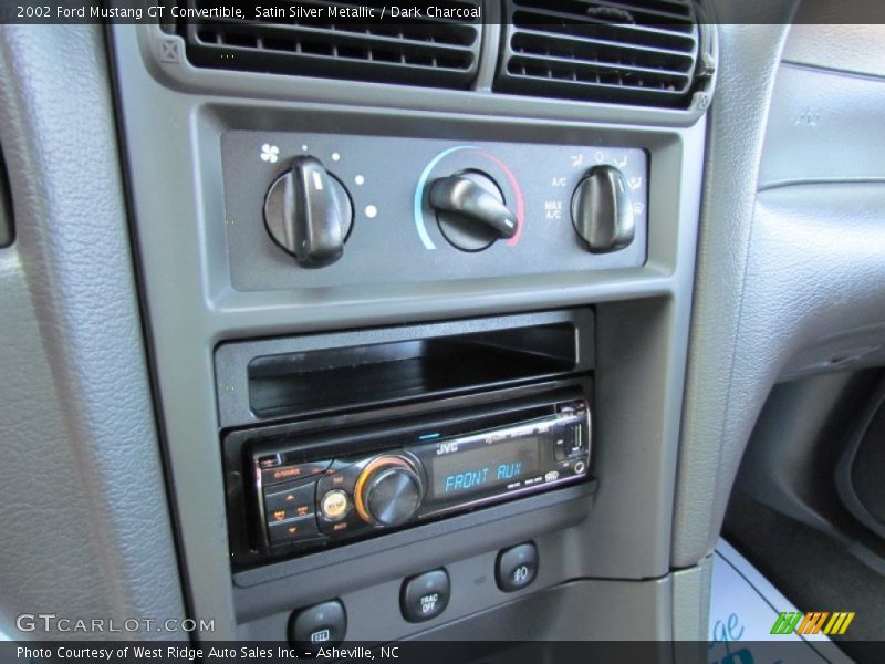 Satin Silver Metallic / Dark Charcoal 2002 Ford Mustang GT Convertible