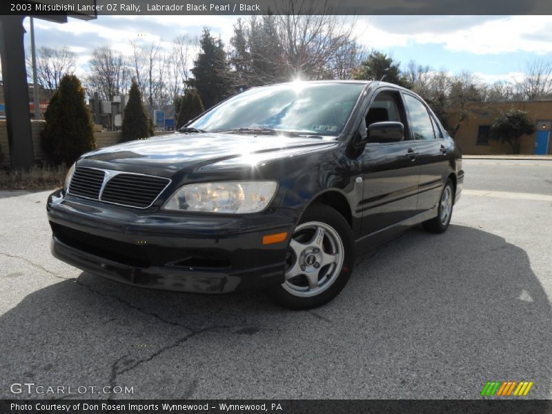 Labrador Black Pearl / Black 2003 Mitsubishi Lancer OZ Rally