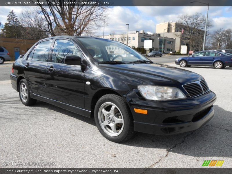 Labrador Black Pearl / Black 2003 Mitsubishi Lancer OZ Rally