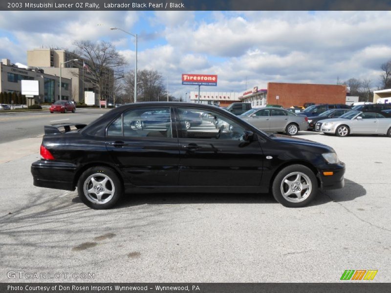 Labrador Black Pearl / Black 2003 Mitsubishi Lancer OZ Rally