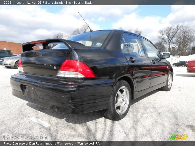 Labrador Black Pearl / Black 2003 Mitsubishi Lancer OZ Rally