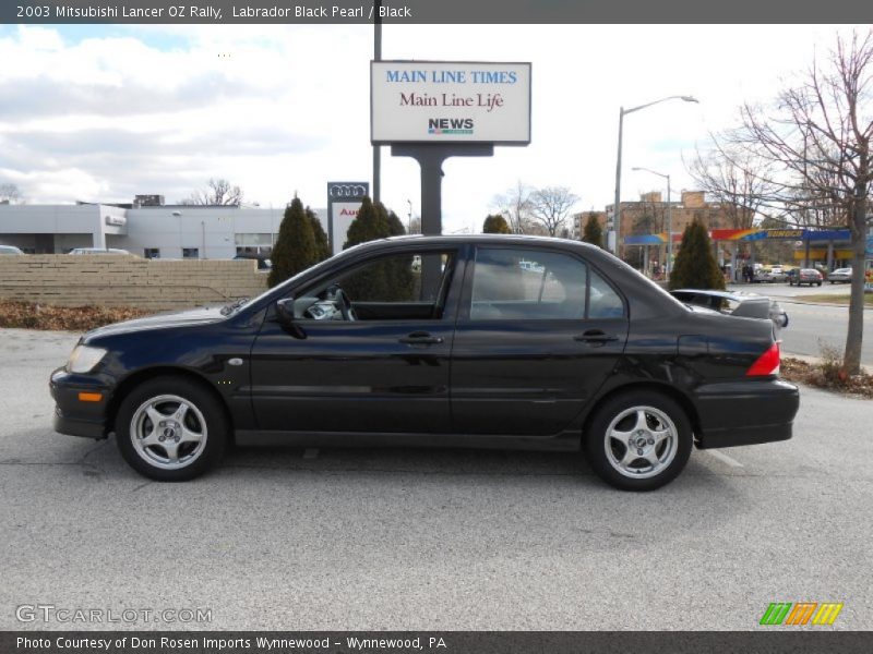 Labrador Black Pearl / Black 2003 Mitsubishi Lancer OZ Rally