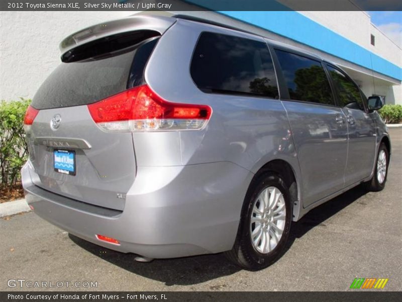 Silver Sky Metallic / Light Gray 2012 Toyota Sienna XLE