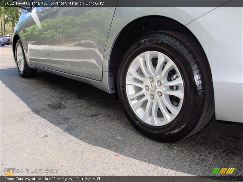 Silver Sky Metallic / Light Gray 2012 Toyota Sienna XLE