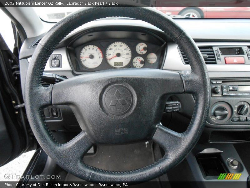 Labrador Black Pearl / Black 2003 Mitsubishi Lancer OZ Rally